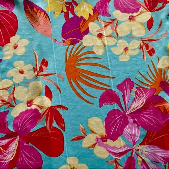 Small Hawaiian LuLaRoe " Azure" skirt. Only worn twice. Waist band folds down. - Picture 2 of 2